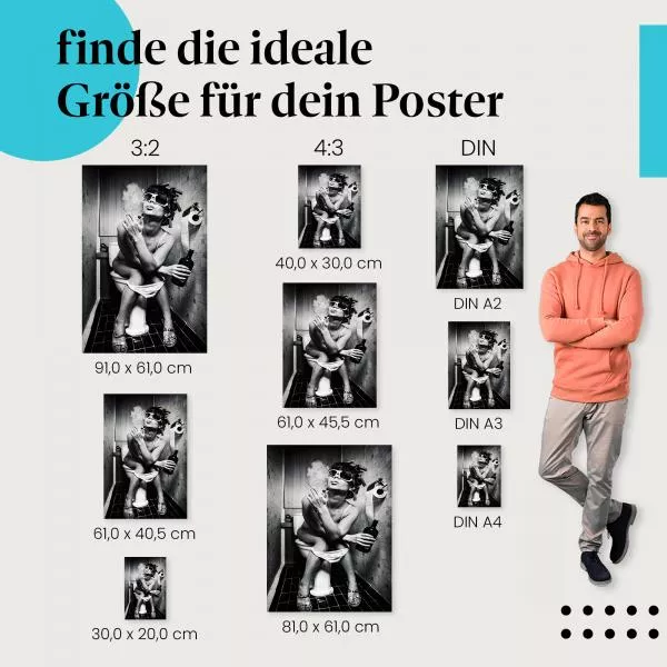 Humor: Frau auf Toilette | Postereck 0423 Humor: Frau auf Toilette | Postereck 0423